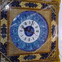 دو عدد ساعت دیواری میناکاری شده