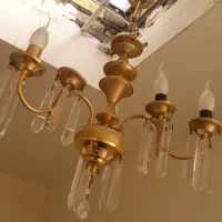 لوستر برنجی سه شاخه،شش شعله