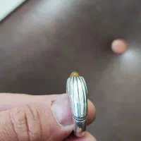 انگشتر نقره با نگین جزع یمنی|جواهرات|بناب, |دیوار