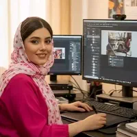 2نفر فتوشاپکار خانم نیمه وقت