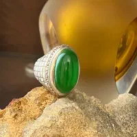 انگشتر نقره و سنگ