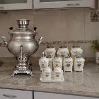 سماور ۱۰ لیتری + ست کامل پاسماوری