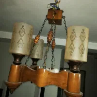 لوستر سنتی چوبی|لوستر و چراغ آویز|گرگان, |دیوار