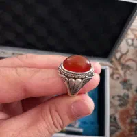 انگشتر نقره عقیق یمن اصل و کهنه و مهره گبری|جواهرات|تهران, بوستان چیتگر|دیوار