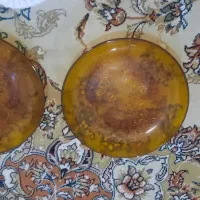 دو عدد بشقاب قدیمی ساخت اندونزی قطر ۲۳ سانت