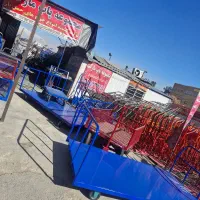 گاری ۲/۵در۱۳۰چرخ چدنی چهار چرخ دستی حمل بار ۲/۵متر