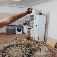 لوستر تمام برنجی سالم|لوستر و چراغ آویز|سبزوار, گلشن|دیوار