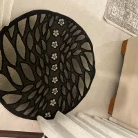 فرش گرد ۱ متری طرح برجسته