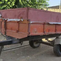 تراکتور فرگوسن همراه با تریلی و گاو آهن