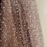 لباس مجلسی تمام کارشده مروارید و سنگ در حد نو|لباس|کرج, گوهردشت|دیوار