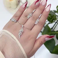 نیم ست نقره قلب فلاور دار گالری رزگلدخرید اقساطی۹۲|بدلیجات|تبریز, |دیوار