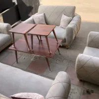 مبلمان هفت نفره همراه میزو عسلی