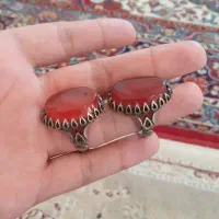 ۴جفت انگشتر طرح نقره با سنگ عقیق|جواهرات|همدان, |دیوار