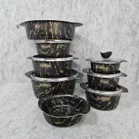 سرویس قابلمه 14پارچه سورنا پروانه ای نانو گرانیت|ظروف پخت‌وپز|قم, ولیعصر|دیوار