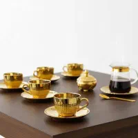 فنجان طلایی میوه خوری شیرینی خوری|ظروف سرو و پذیرایی|چهاردانگه (تهران), |دیوار