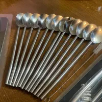 قاشق شربت خوری استیل نی دار|ظروف سرو و پذیرایی|اصفهان, برازنده|دیوار