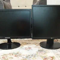 دو عدد مانیتور کامپیوتر مارک LG و سامسونگ|رایانه رومیزی|تهران, دولاب|دیوار