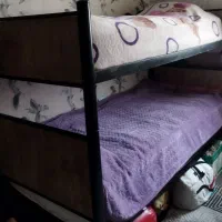 تخت دو طبقه ام دی اف و فلز جنس محکم|تخت و سرویس خواب|شیراز, شهرک سراج‎|دیوار