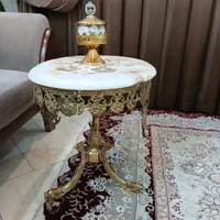 1عدد میز جلو مبلی برنز با سنگ مرمر و 2عدد عسلی|مبلمان خانگی و میز عسلی|ری, دولت‌آباد|دیوار