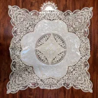 رومیزی مربع دانتل ترک مدل آنتیک