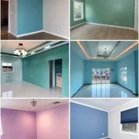 نقاشی ساختمان نصب کاغذ دیواری