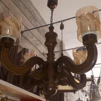 لوستر چوبی مدل اسپانیش|لوستر و چراغ آویز|کرج, شاهین‌ویلا|دیوار