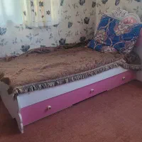 تخت خواب تک‌ نفره با تشک رویال ۳ کشویی در حد صفر