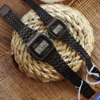 ساعت ست کاسیو نوستالژی کامپیوتری مربعی ضد آب(