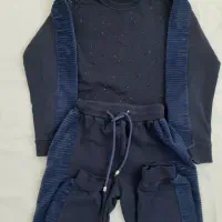 ست دخترانه سورمه ای