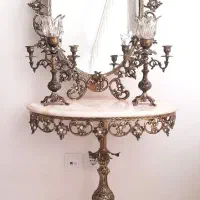 آیینه و شعمدان  و پایه اصل برنز سنگین|صنایع دستی و سایر لوازم تزئینی|اردبیل, |دیوار