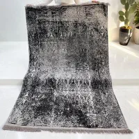 فرش کلاسیک ترنج مشکی طلایی