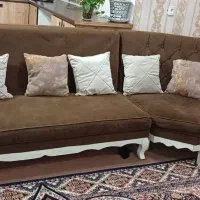 مبل ۵ نفره با میز شیشه ای سالم