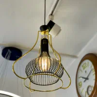 لوستر نئونی،چوبی،فلزی|لوستر و چراغ آویز|اردبیل, |دیوار