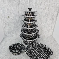 سرویس قابلمه 14پارچه سورنا پروانه ای نانو گرانیت