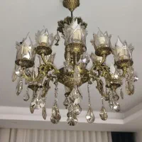 لوستر ۱۲ شعله تمام  برنز اصل