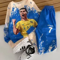 بلوز و شلوار رونالدو/ست ورزشی پسرانه/لباس فینگردار