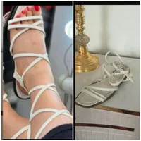 کیف کفش صندل سفیدعروس لژدار اسپرت سایز ۳۴/۳۶/۳۷/۳۸