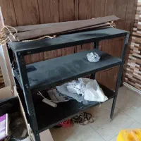 قفسه مشکی تمیز محکم|کتابخانه، شلف، قفسه‌های دیواری|کرمان, |دیوار