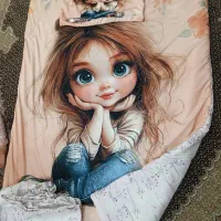روتختی دخترانه سه تیکه طرح فانتزی