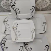 6 عدد بشقاب میوه خوری کاملا نو و سالم چینی نفیس