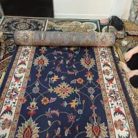 گلیم سرمه ای چند استفاده شده