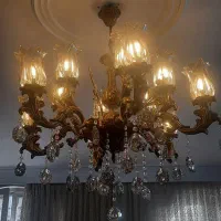 لوستر ۱۲ شاخه به همراه ۲ عدد دیواری|لوستر و چراغ آویز|تهران, کرمان|دیوار