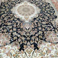 قالی 1200 شانه پاتریس کاشان تراکمش 3600 کامل نخ