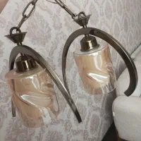 لوستر دو شاخه انتیک|لوستر و چراغ آویز|کرج, شهرک جهان آرا|دیوار