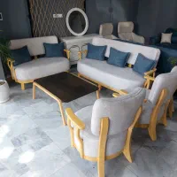 مبلمان چوبی و پایه فلزی اماده تحویل فوری