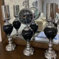 ساعت و شمعدون دکوراتیو