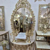 آیینه کنسول برنزی مدل دوبل