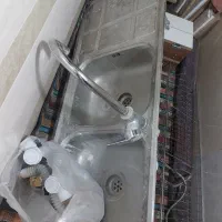 سینک ظرفشویی استیل در حد نو