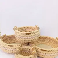 سبد تریکو بافی|صنایع دستی و سایر لوازم تزئینی|بافت, |دیوار