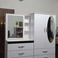 ست کمدلباس و آینه دراورسفید  ///در حد آک آک